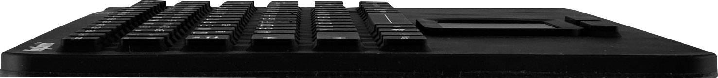 Keysonic KSK-5230 IN (DE) USB Tastatur Deutsch, QWERTZ Schwarz Spritzwassergeschützt, Integriertes Touchpad, Maustasten