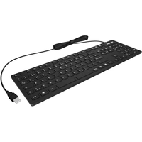 Keysonic KSK-8030 IN (DE) USB Tastatur Deutsch, QWERTZ Schwarz Spritzwassergeschützt Keysonic KSK-8030 IN (DE) USB Tastatur Deutsch, QWERTZ Schwarz Spritzwassergeschützt
