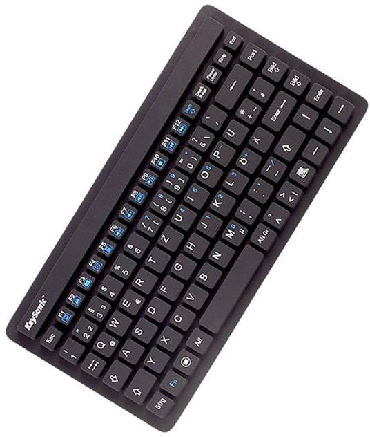 KeySonic KSK-3230IN - Mini - Verkabelt - USB - QWERTZ - Schwarz - 87/12 - IP68 -