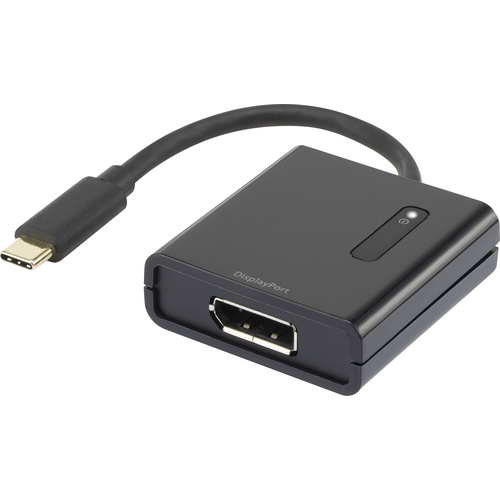 Renkforce RF-4475103 USB / DisplayPort Adapter [1x USB-C™ Stecker - 1x DisplayPort Buchse] Schwarz vergoldete Steckkontakte