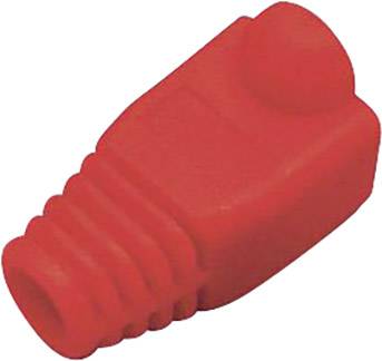 TRU Components RJ45 Steckverbinder CAT 6A mit Knickschutztülle 1582668 Knickschutztülle Rot