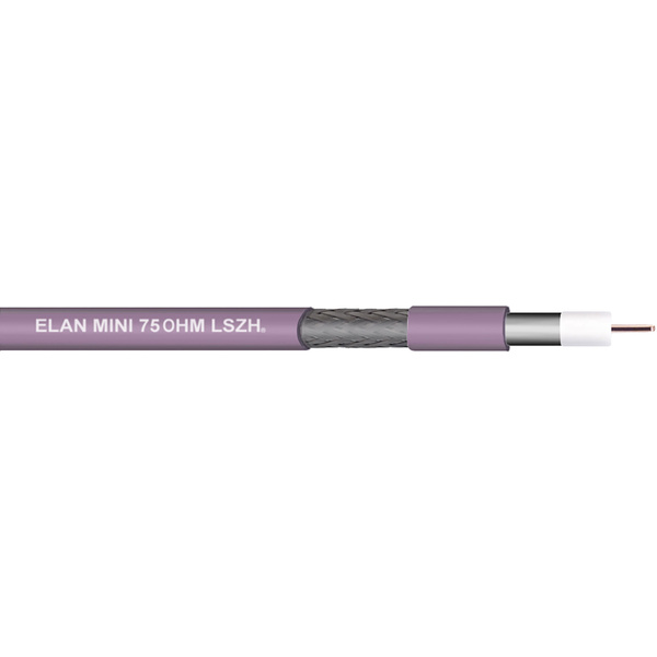 ELAN 83591 Câble coaxial Ø extérieur: 4.8 RG179 75 Ω violet Marchandise vendue au mètre