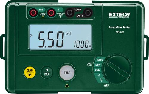 Extech MG310 Isolationsmessgerät 250 V, 500 V, 1000V 0.0055 TΩ