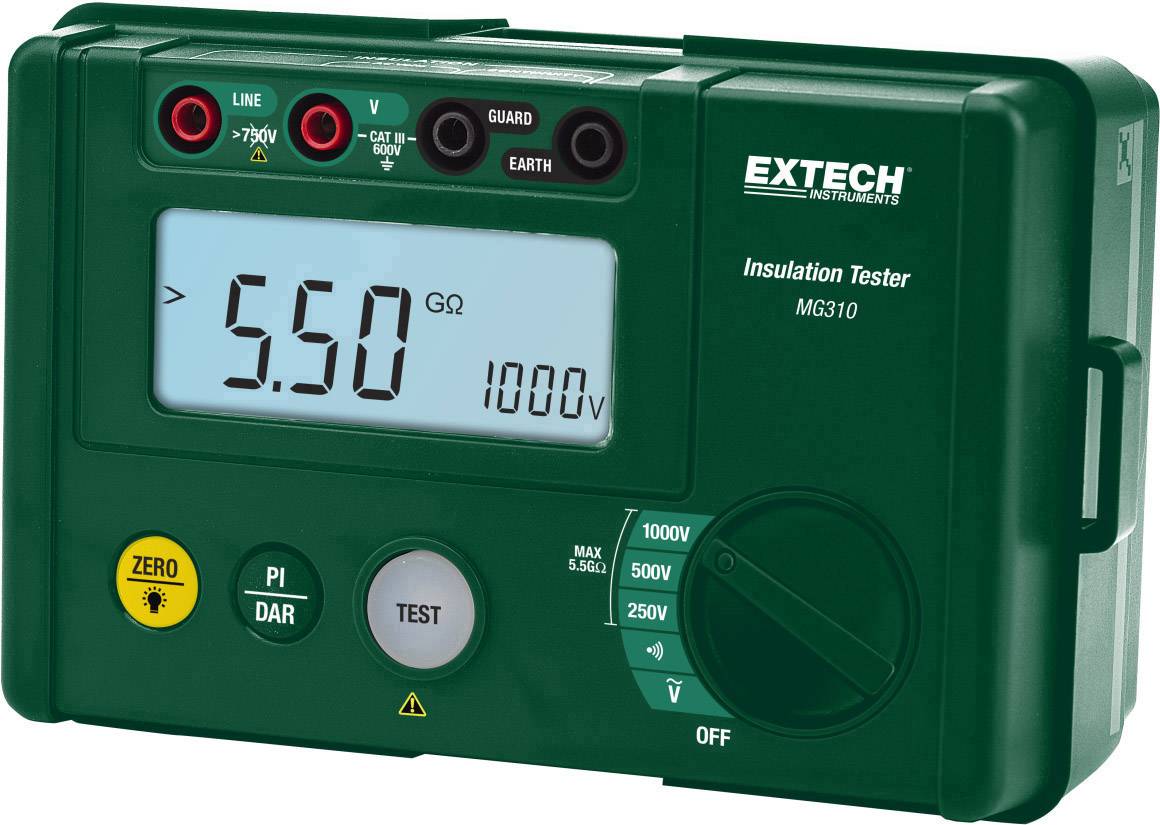 Extech MG310 Isolationsmessgerät 250 V, 500 V, 1000V 5.5 GΩ