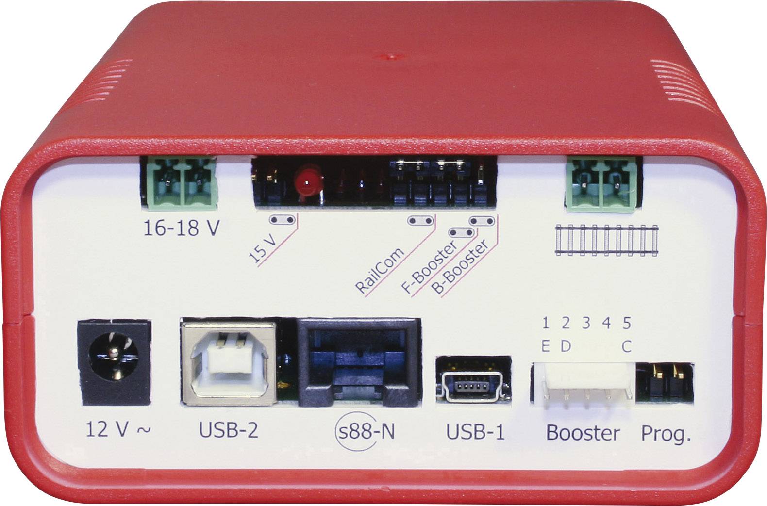 TAMS Elektronik 40-02057-01-C Red Box Digital-Zentrale mit integriertem Booster DCC, MM