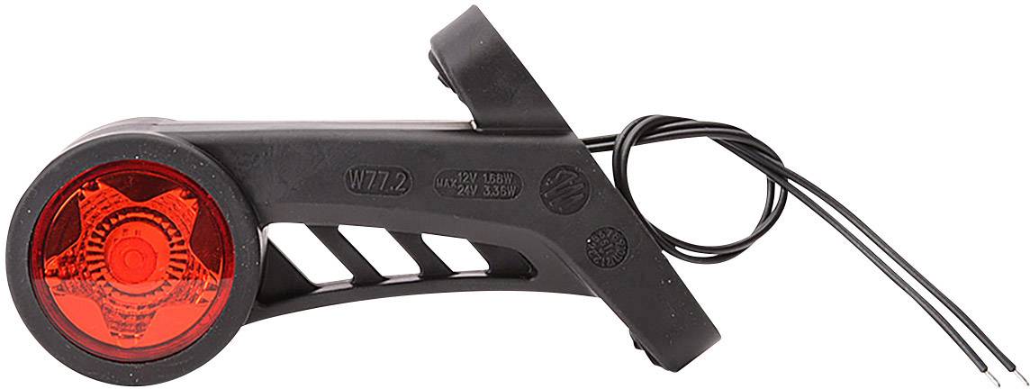 LED Umriss-Markierungsleuchte Offene Kabelenden seitlich, links 12 V, 24V Weiß, Orange