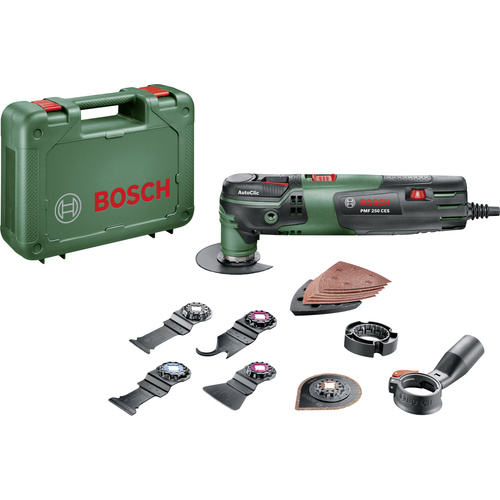 Bosch Home and Garden PMF 250 CES Set 0603102101 Multifunktionswerkzeug mit Zubehör, inkl. Koffer 1