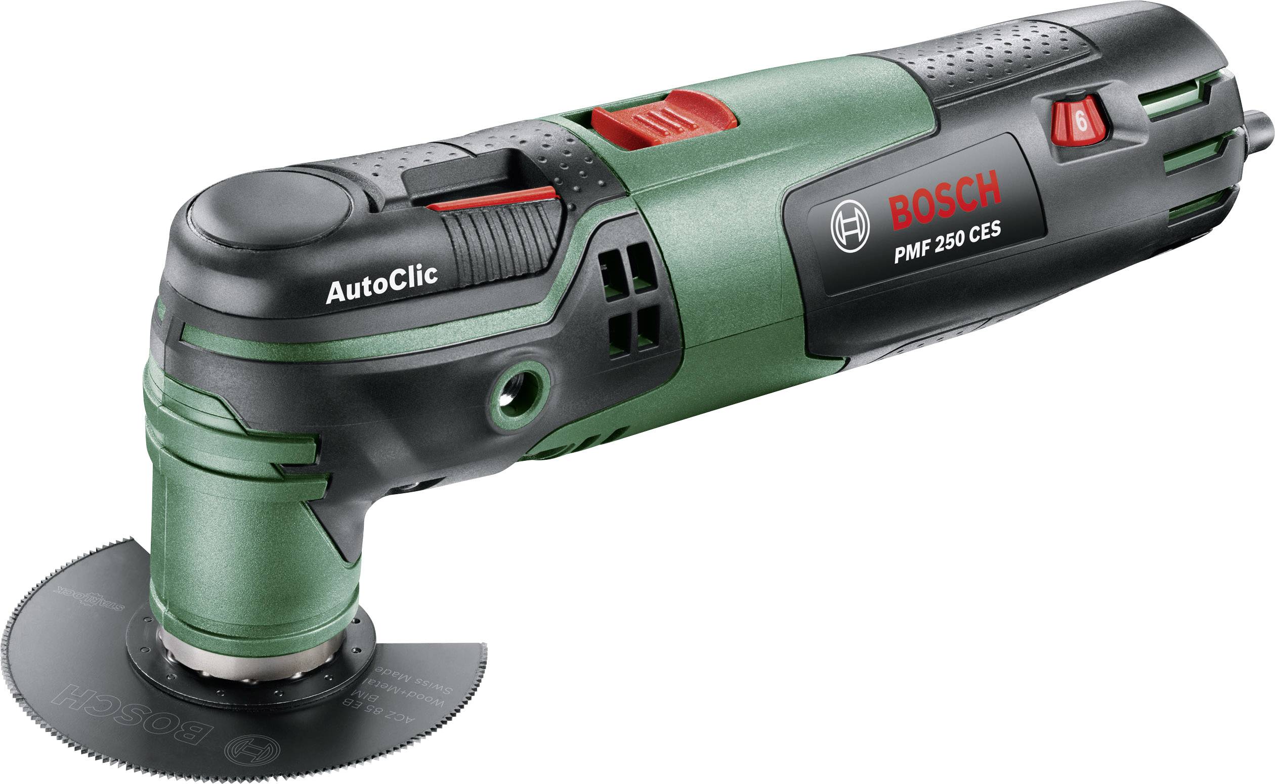 Bosch Home and Garden PMF 250 CES Set 0603102101 Multifunktionswerkzeug mit Zubehör, inkl. Koffer 16teilig 250W