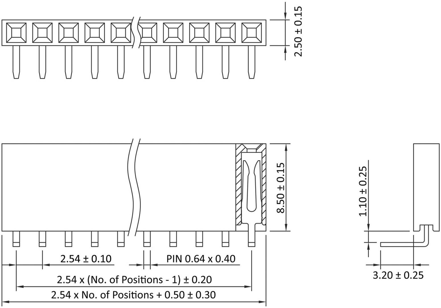 Econ Connect Buchsenleiste (Standard) Anzahl Reihen: 1 Polzahl je Reihe: 20 BLW1X20