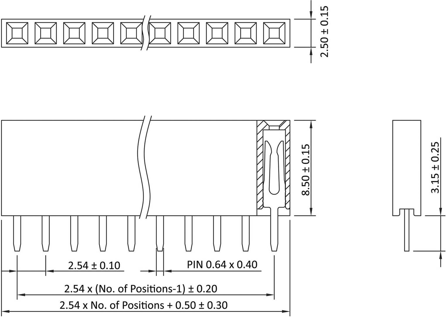 Econ Connect Buchsenleiste (Standard) Anzahl Reihen: 1 Polzahl je Reihe: 22 BLG1X22