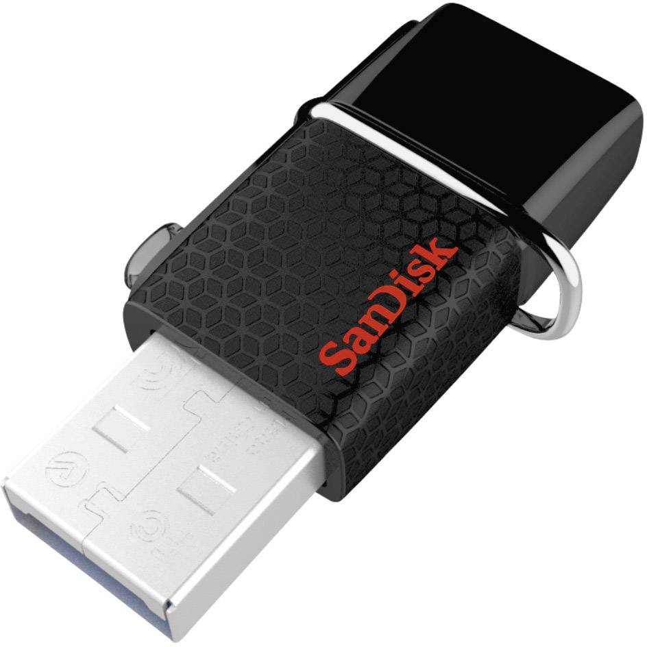 SanDisk USB-Zusatzspeicher Smartphone/Tablet Ultra Dual Schwarz 16GB Micro USB 2.0, USB 3.0