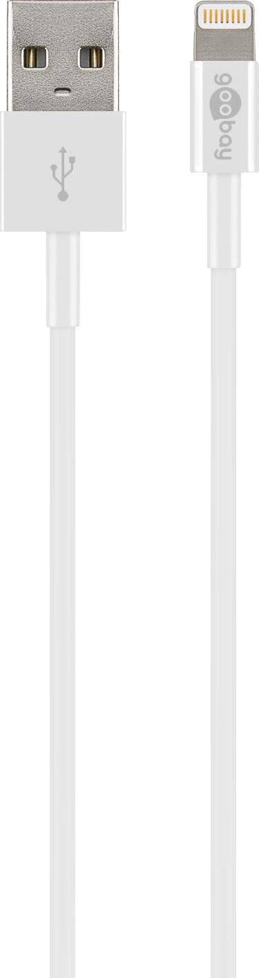 Goobay iPad/iPhone/iPod Ladekabel/Datenkabel [1x USB 2.0 Stecker A - 1x Apple Lightning-Stecker] 1.00m Weiß