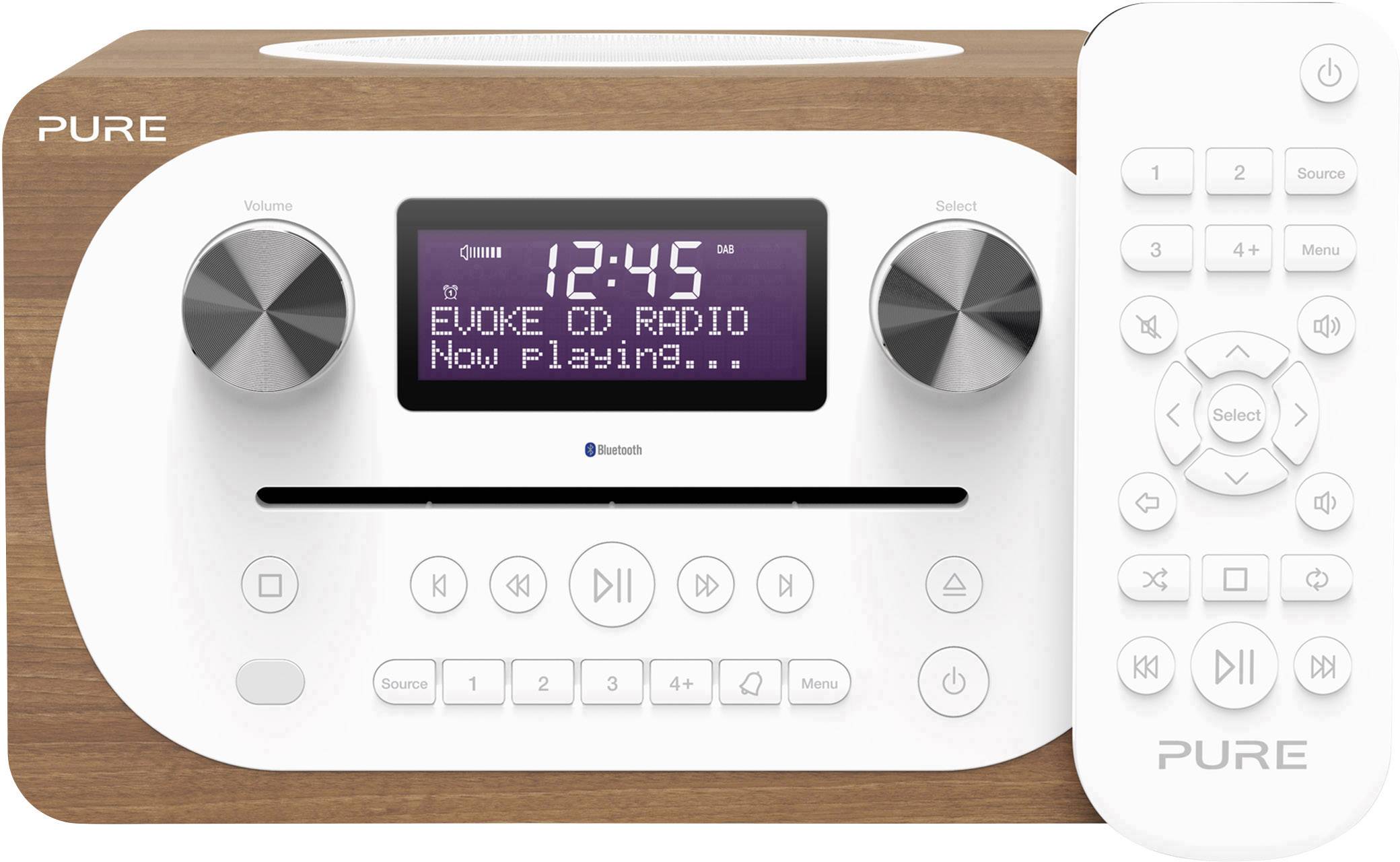 Pure Evoke C-D4 Tischradio DAB+, UKW AUX, Bluetooth®, CD Holz
