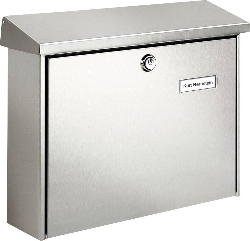 Burg Wächter 8140 AMRUM 3867 NI Briefkasten Edelstahl Silber Schlüsselschloss