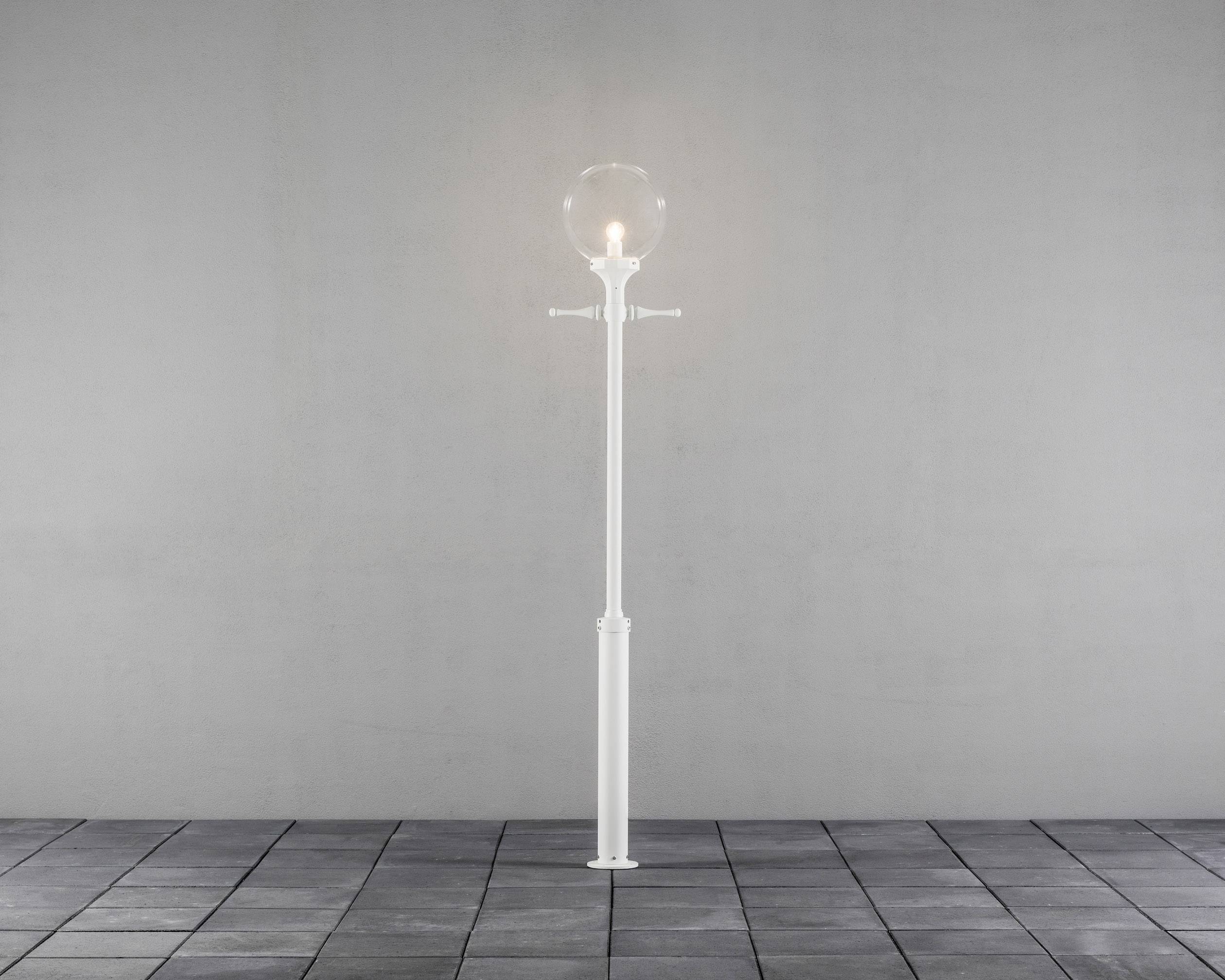 Konstsmide 468-250 Orion Außenstandleuchte Energiesparlampe, LED E27 60W Weiß