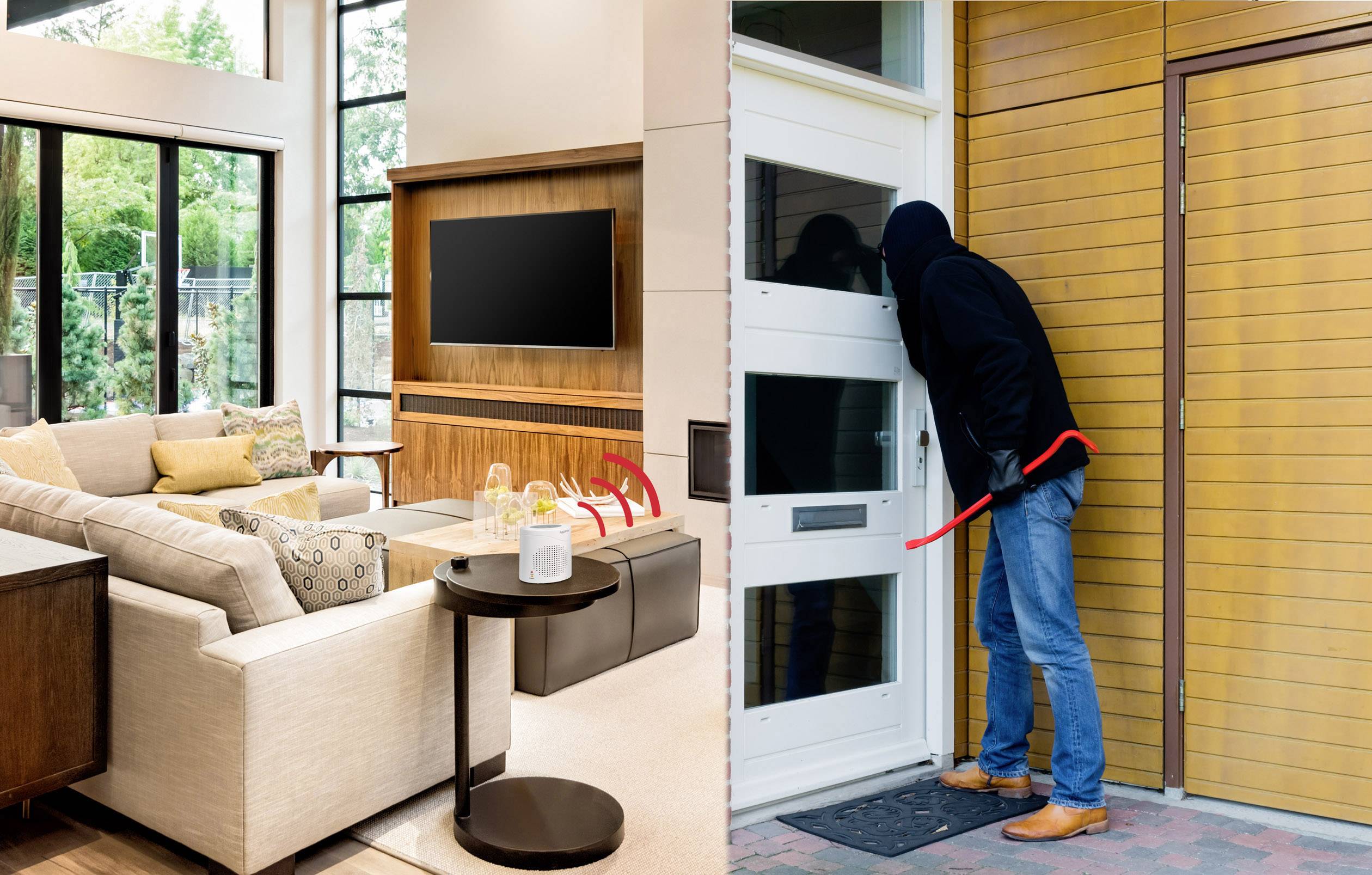 Sygonix Elektronischer Wachhund DD01 Weiß mit Fernbedienung 120 dB