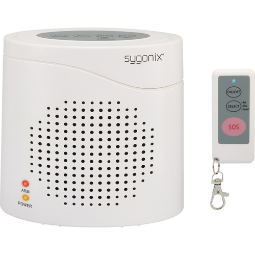 Sygonix Chien de garde électronique DD01 blanc avec télécommande 120 dB