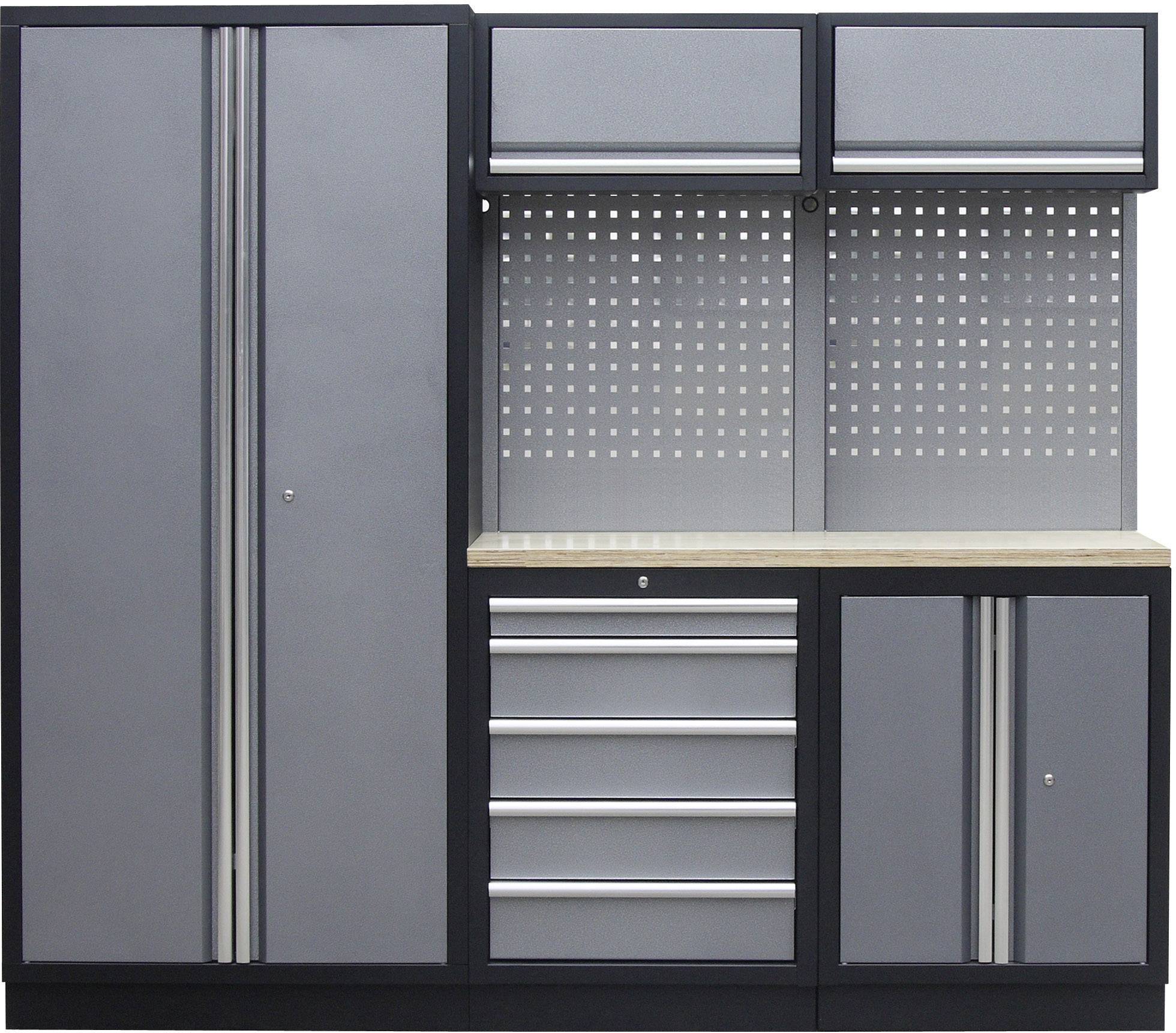 Kunzer WESH1 Werkstattmodul 1 mit Holzarbeitsplatte (B x H x T) 2275 x 2000 x 458mm