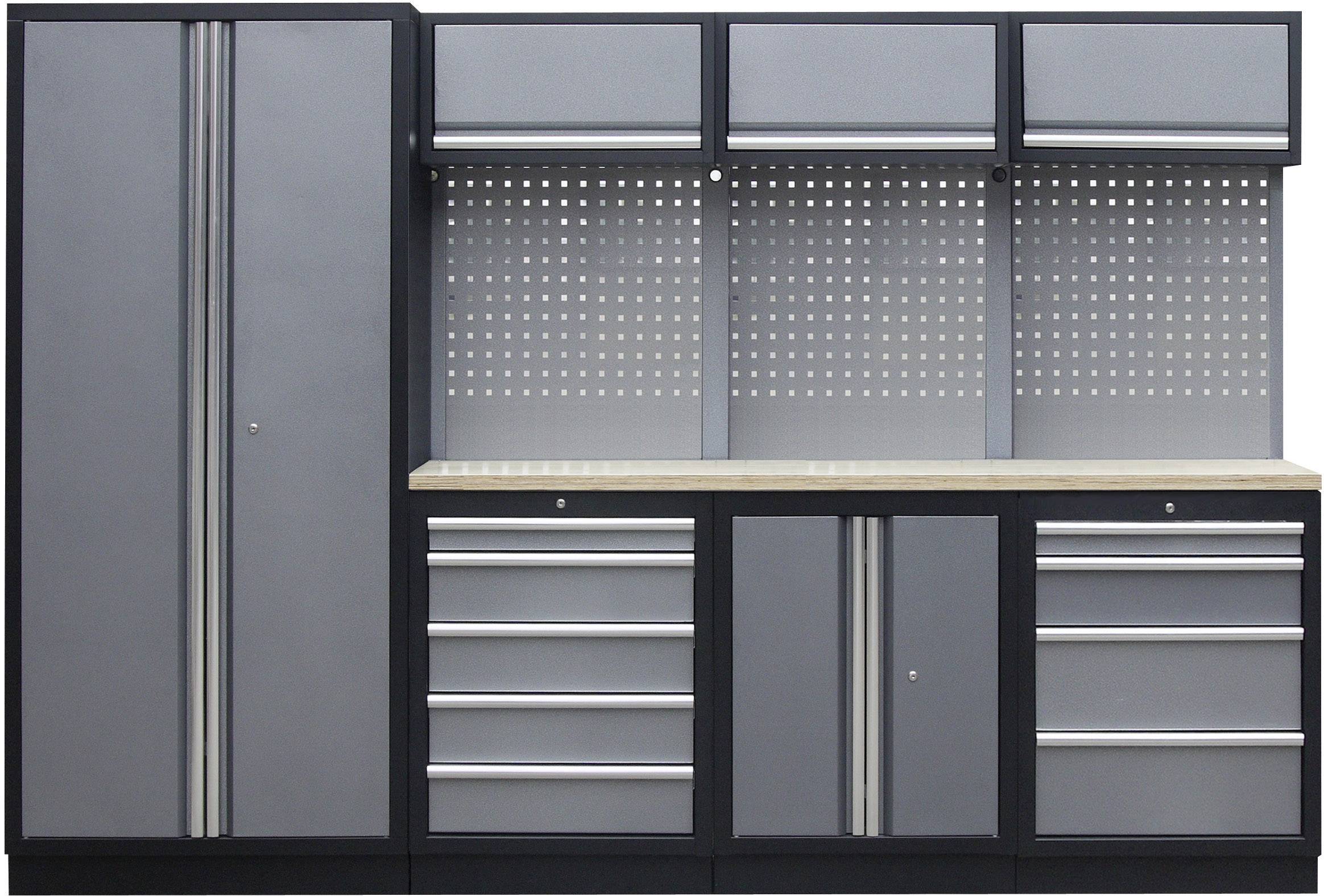 Kunzer WESH2 Werkstattmodul 2 mit Holzarbeitsplatte (B x H x T) 2955 x 2000 x 458mm