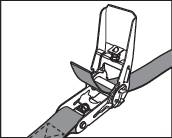 TOOLCRAFT Klemmgurt Zugkraft LC Niederzurren (einzeln/direkt)=125 daN (L x B) 3m x 25mm Klemmschloss