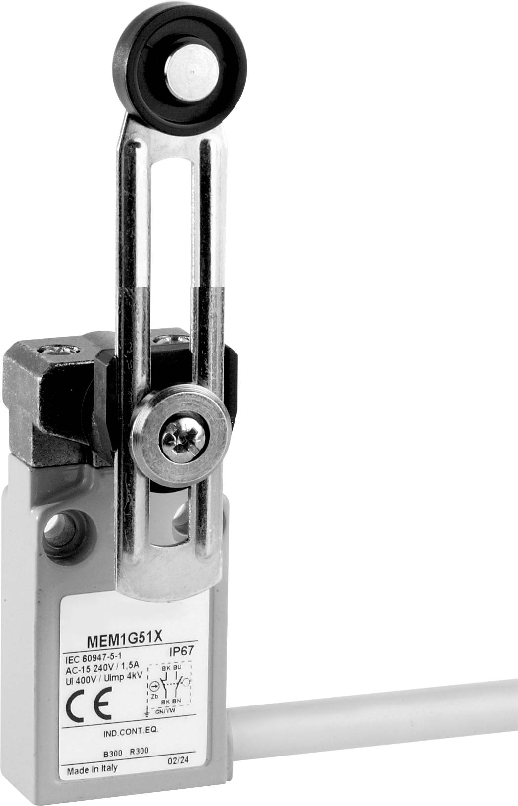 Panasonic MEM1G51ZD MEM1G51ZD Endschalter 24V 5A Rollenhebel mit Schraubgewinde IP67 1St.