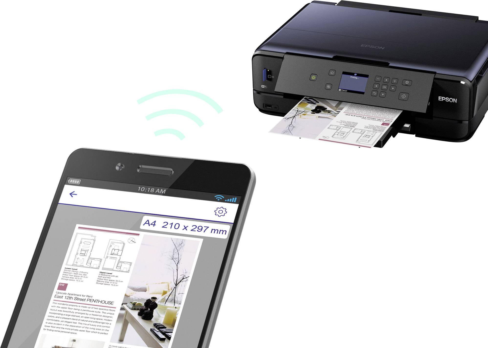 Epson Expression Premium XP-900 Farb Tintenstrahl Multifunktionsdrucker A4 Drucker, Scanner, Kopierer USB, WLAN, Duplex