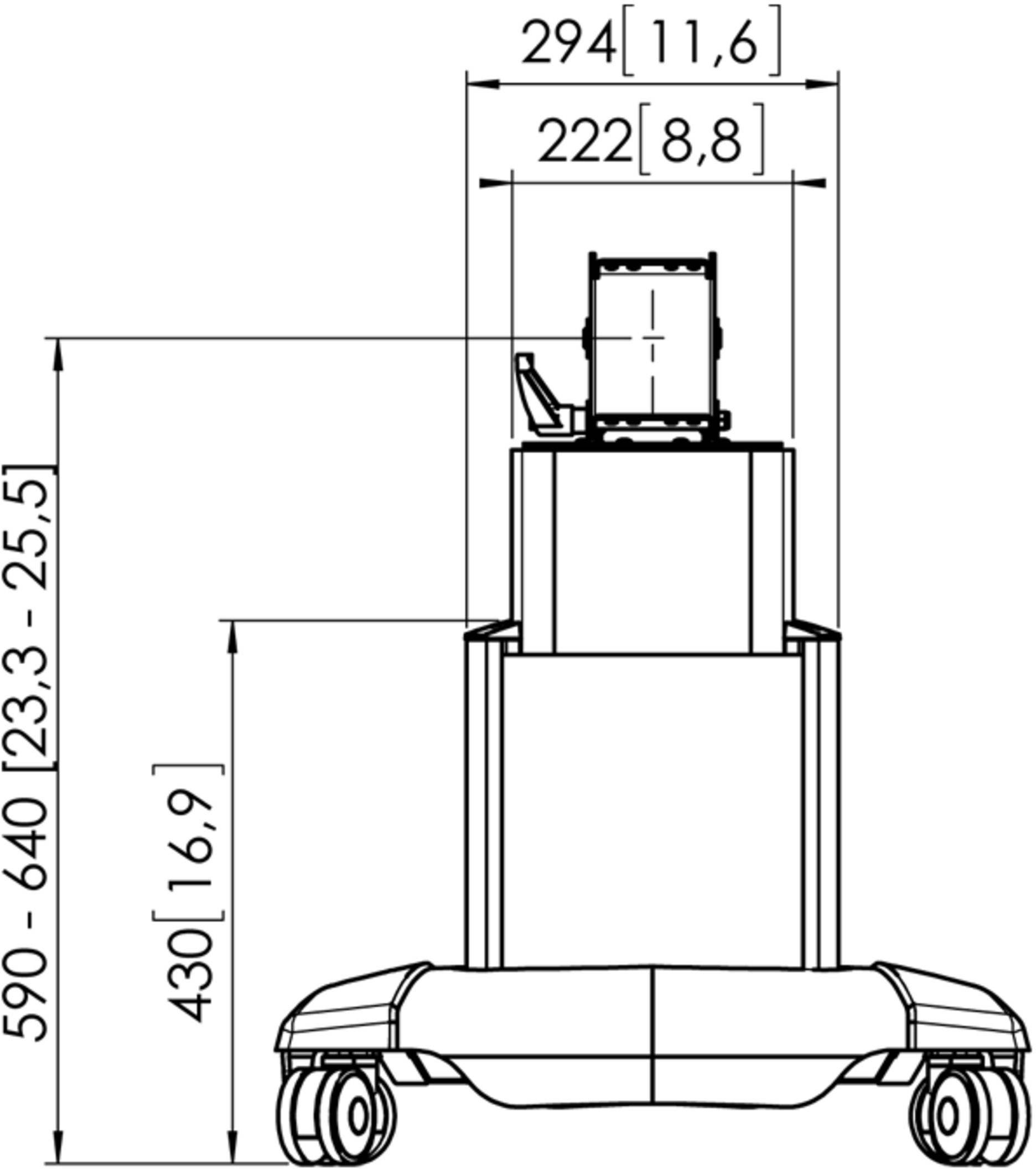 Vogel's PFT 2515 TV-Rollwagen 81,3 cm (32") - 165,1 cm (65")