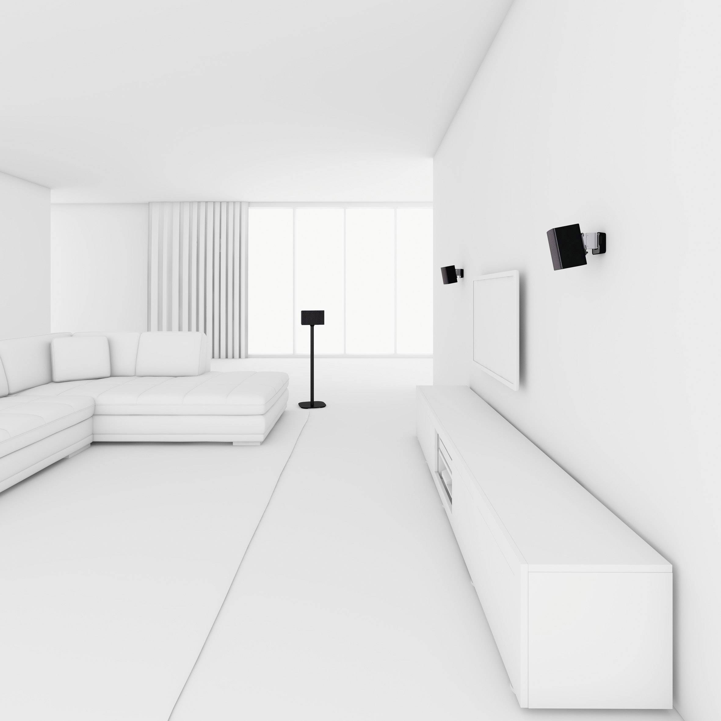 Vogel's Sound 3200 Lautsprecher-Wandhalterung Neigbar Wandabstand (max.): 7.2 cm Schwarz 1 St.