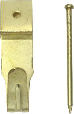 SWG 97709980 Wandhaken mit Stahlnadel SET Gr. 0/1/2, vermessingt Stahl vermessingt 6 St.