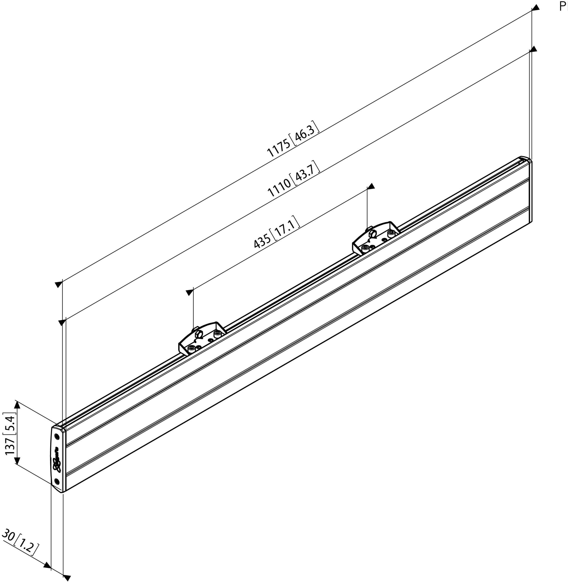 Vogel's Adapterbar PFB 3411 1175 mm Schwarz