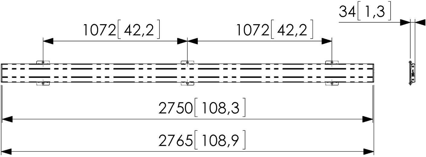 Vogel's Adapterbar PFB 3427 2765 mm Schwarz