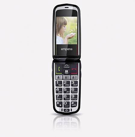 Emporia Comfort SeniorenKlappHandy mit Ladestation, SOS Taste