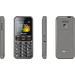 Téléphone portable pour séniors Telme C151 avec station de charge, Touche SOS gris sidéral