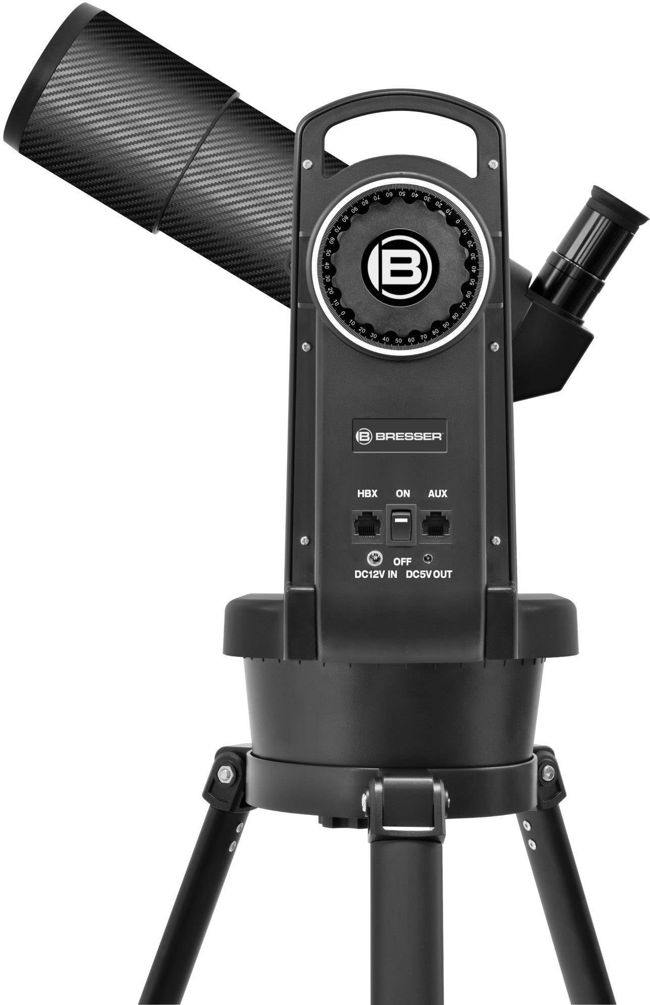 Bresser Optik 80/400 GoTo Linsen-Teleskop Azimutal Achromatisch Vergrößerung 20 bis 160 x