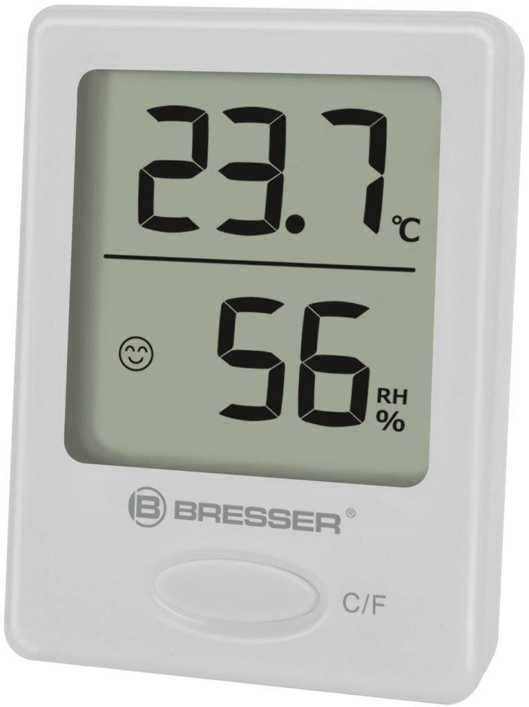Bresser Optik Temeo Hygro Indikator 3er Set Thermo-/Hygrometer Weiß