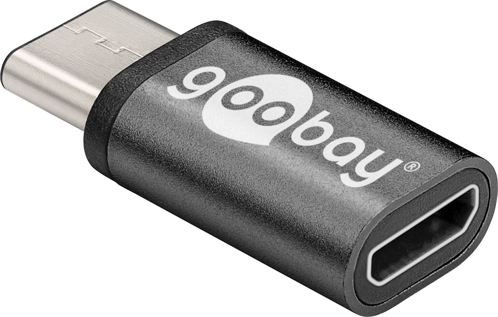 Goobay USB 2.0 Adapter [1x USB-C® Stecker - 1x USB 2.0 Buchse Micro-B] 0.00 m