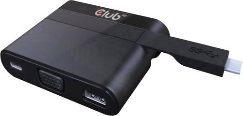 Club3D USB / HDMI Adapter [1x USB-C™ Stecker - 1x VGA-Buchse, USB-C™ Buchse, USB 3.0 Buchse A] S