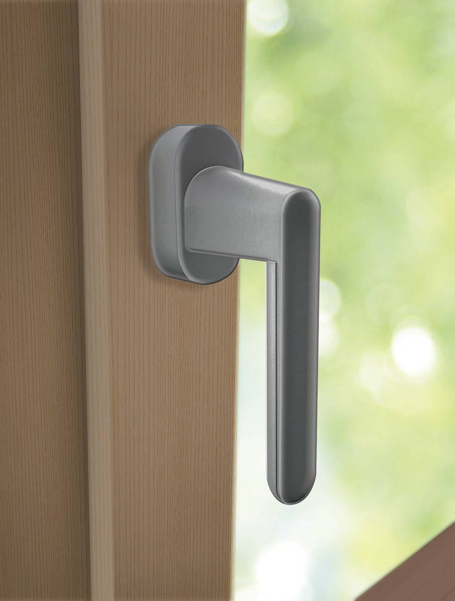 Schellenberg Fenstergriff mit Alarm Silber 115 dB 46509 37 mm