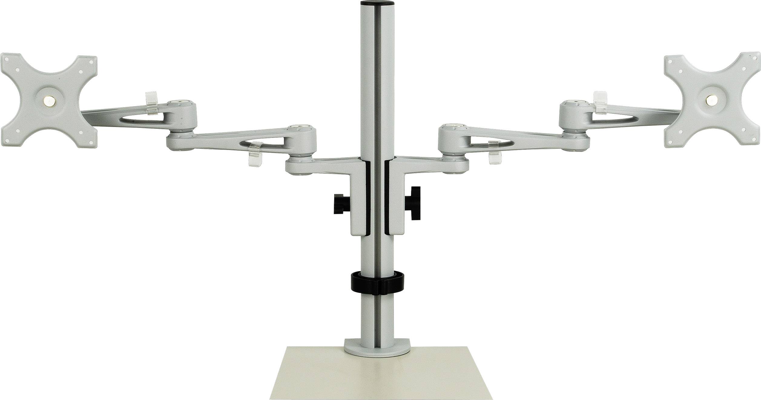 SpeaKa Professional SP-5986112 2fach Monitor-Tischhalterung 33,0cm (13") - 68,6cm (27") Grau Höhenverstellbar, Neigbar