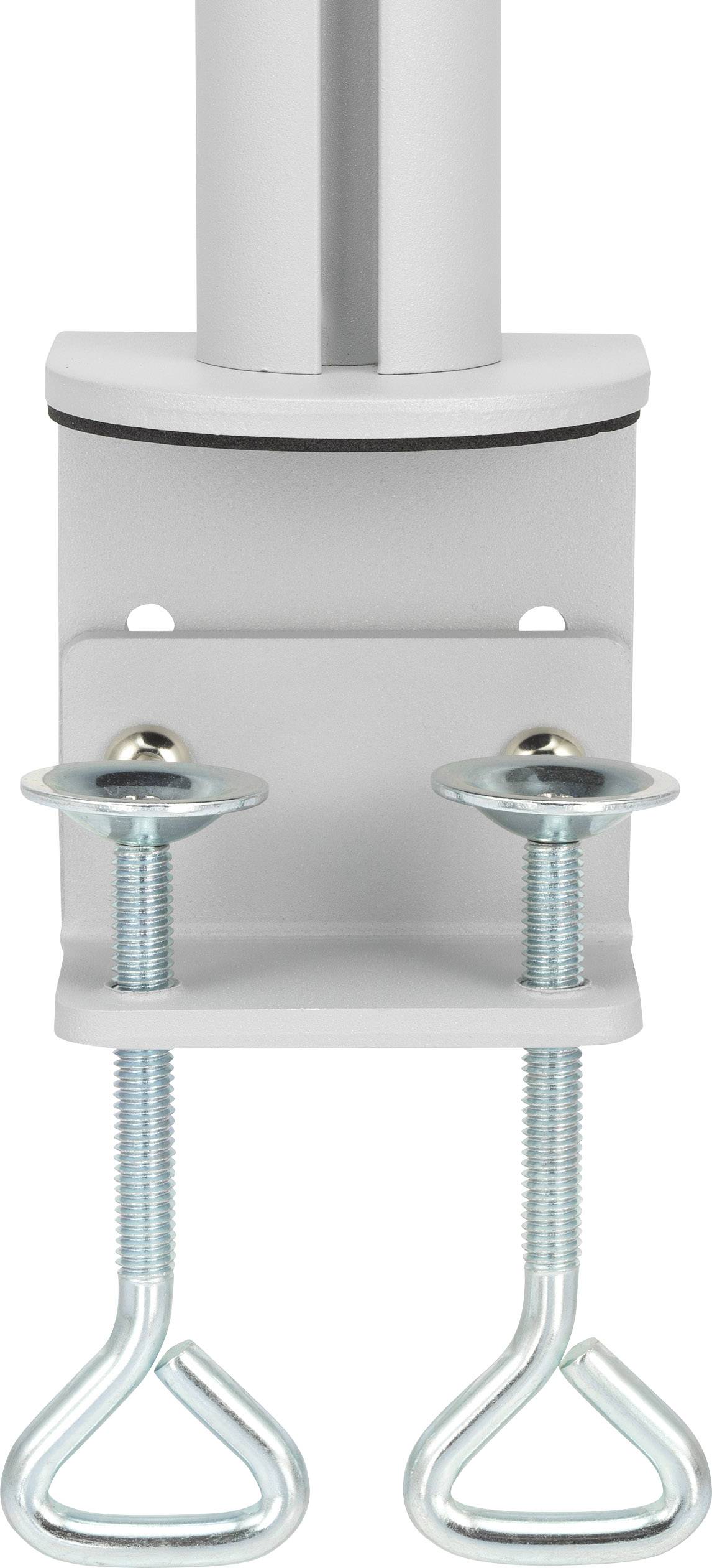 SpeaKa Professional SP-5986112 2fach Monitor-Tischhalterung 33,0cm (13") - 68,6cm (27") Grau Höhenverstellbar, Neigbar