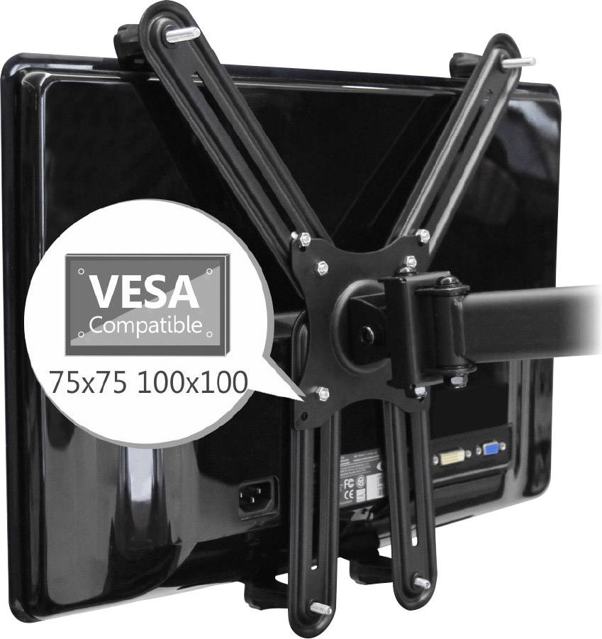 SpeaKa Professional VESA-Adapter Passend für Serie (Halter): Universal Schwarz