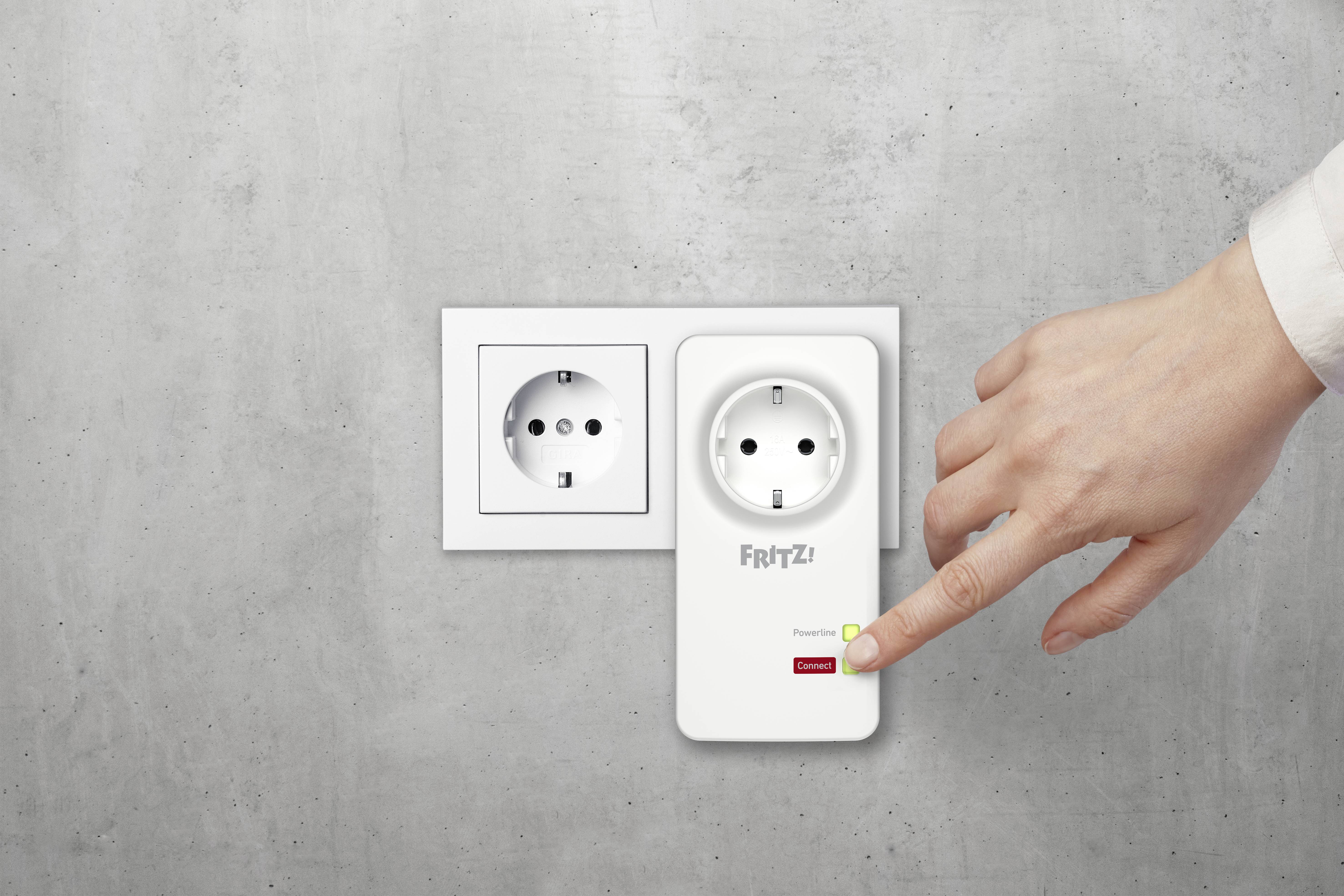 Fritz! FRITZ!Powerline 1220 Powerline Einzel Adapter 20002736 1200MBit/s