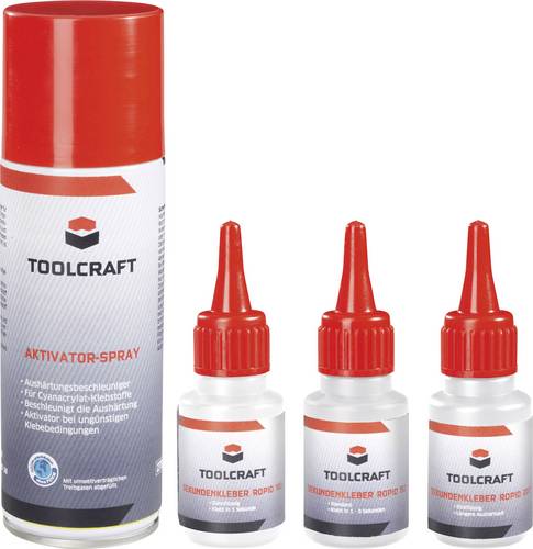 TOOLCRAFT Klebeset 4 Teile