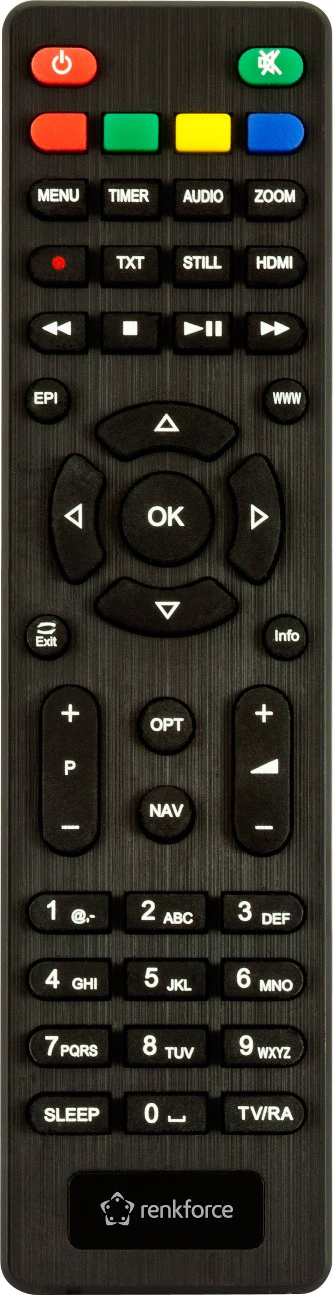 Renkforce 2500T2 HD DVB-T/T2/C Kombo-Receiver Aufnahmefunktion, Deutscher DVB-T2 Standard (H.265)