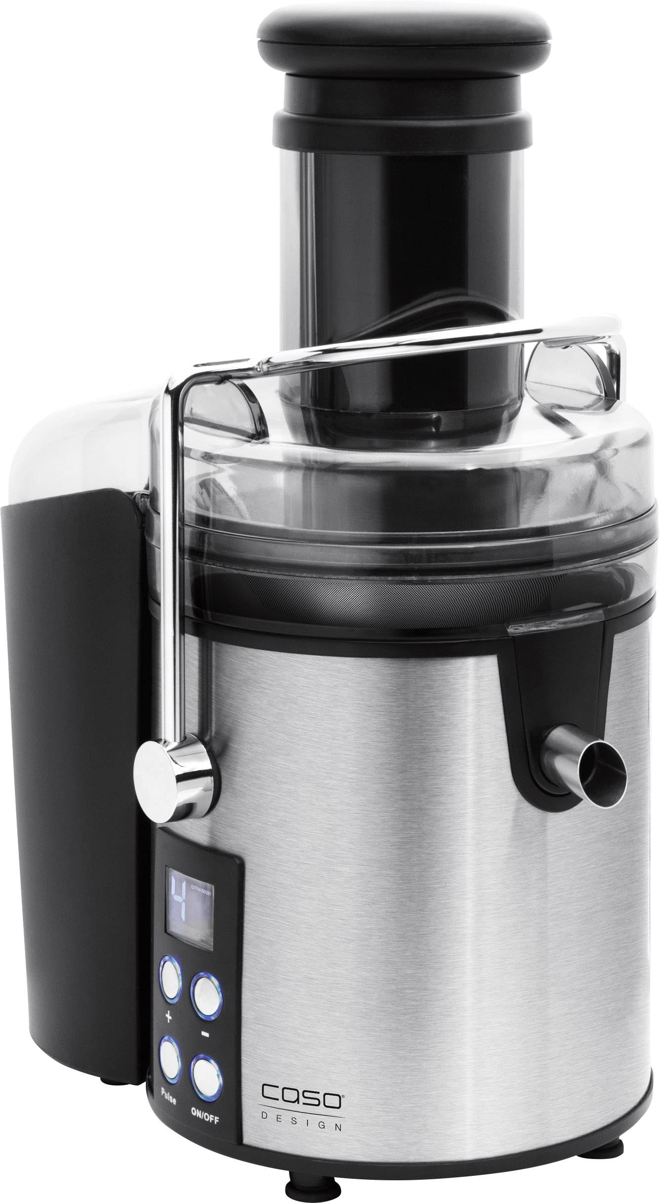 CASO Entsafter PJ 800 800W Edelstahl, Schwarz mit Display