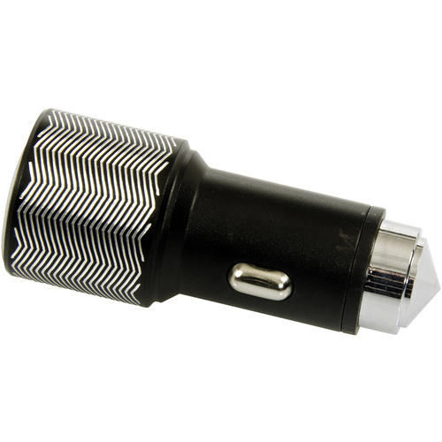 ACE Kfz-Ladegerät mit 2 USB-Anschlüssen und Nothammer Belastbarkeit Strom max.=3.1A Passend für (Details) Zigarettenanzünde