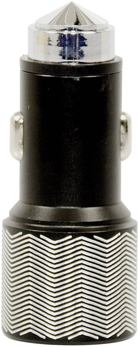 ACE Kfz-Ladegerät mit 2 USB-Anschlüssen und Nothammer Belastbarkeit Strom max.=3.1A Passend für (Details) Zigarettenanzünde