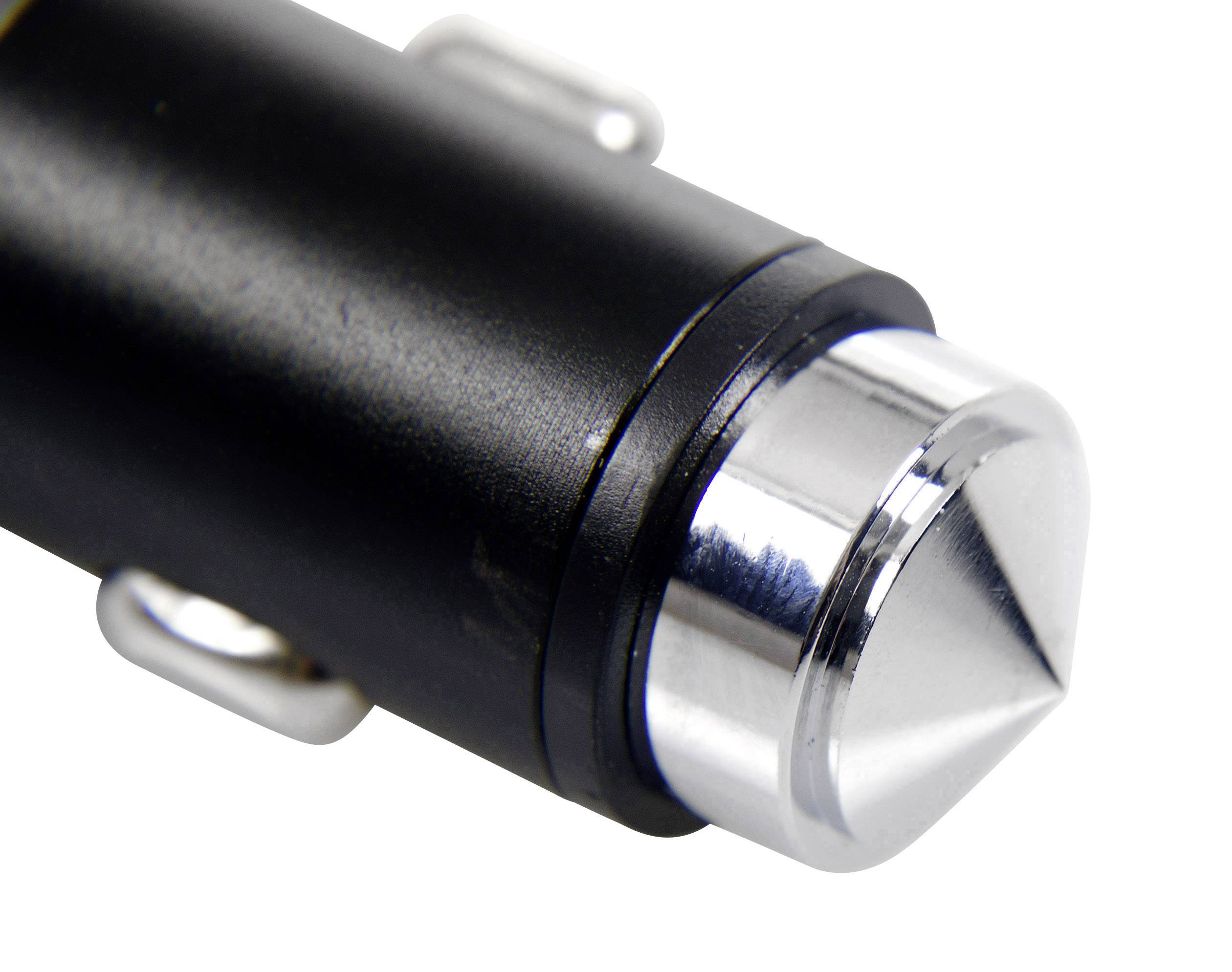 ACE Kfz-Ladegerät mit 2 USB-Anschlüssen und Nothammer Belastbarkeit Strom max.=3.1A Passend für (Details) Zigarettenanzünde