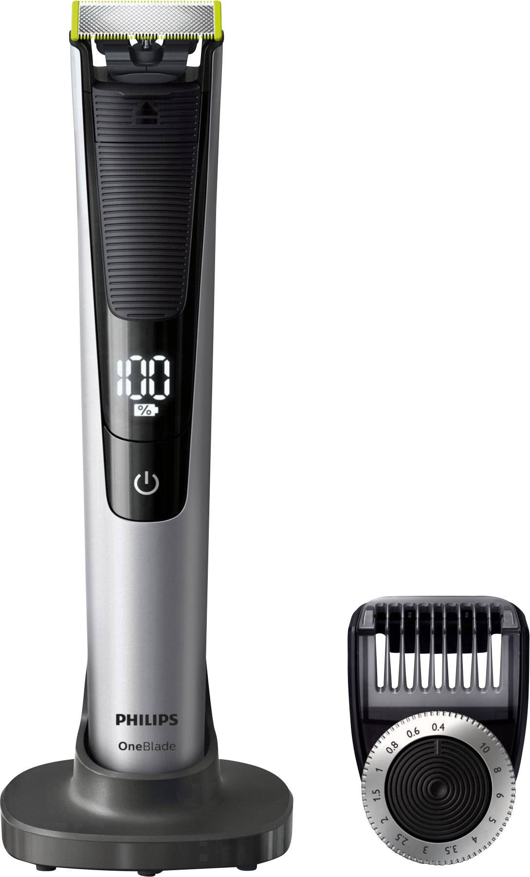 Philips One Blade Pro QP6520/20 Bartschneider abwaschbar Silber, Schwarz