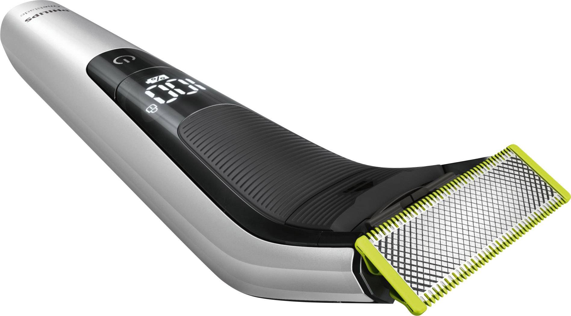 Philips OneBlade Pro Bartschneider abwaschbar Silber, Schwarz